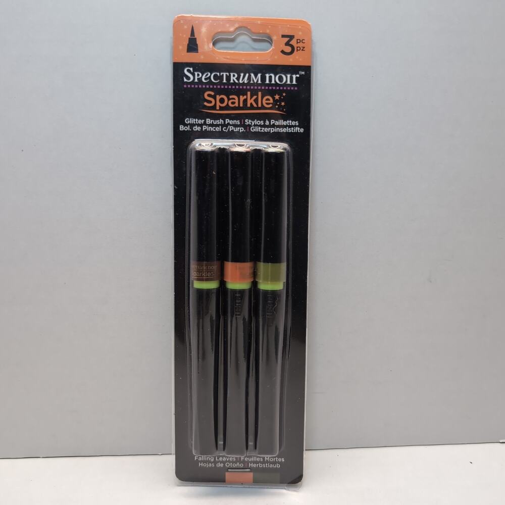 Spectrum Noir Sparkle Glitter Brush Pens Falling Leaves Quartz Harvest Olive